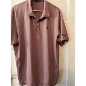 Travis Mathew Mens XL Mauve Heather Pima Cotton Blend Polo Shirt Short Sleeve